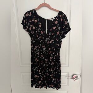 American Eagle floral cutout dress